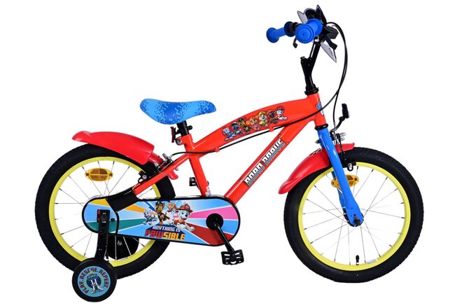 Paw_Patrol_kinderfiets_16_inch_-_2-W1800 Paw Patrol Kinderfiets - Jongens - 16 inch - Rood - Twee handremmen - Afbeelding 1